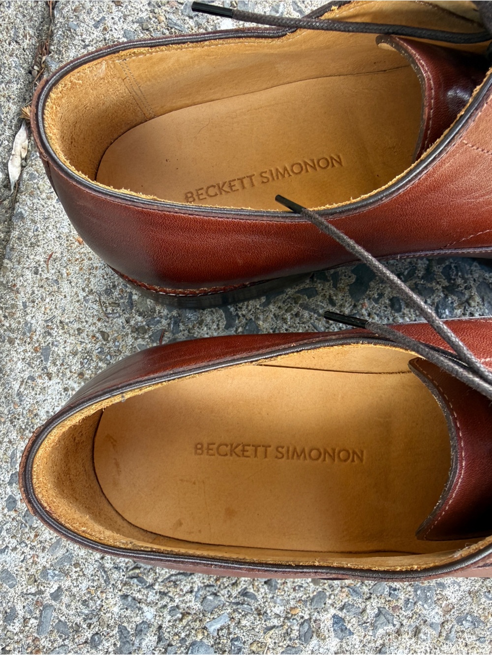 Beckett Simonon Dean oxford shoes leather 10.5 - Picture 8 of 12